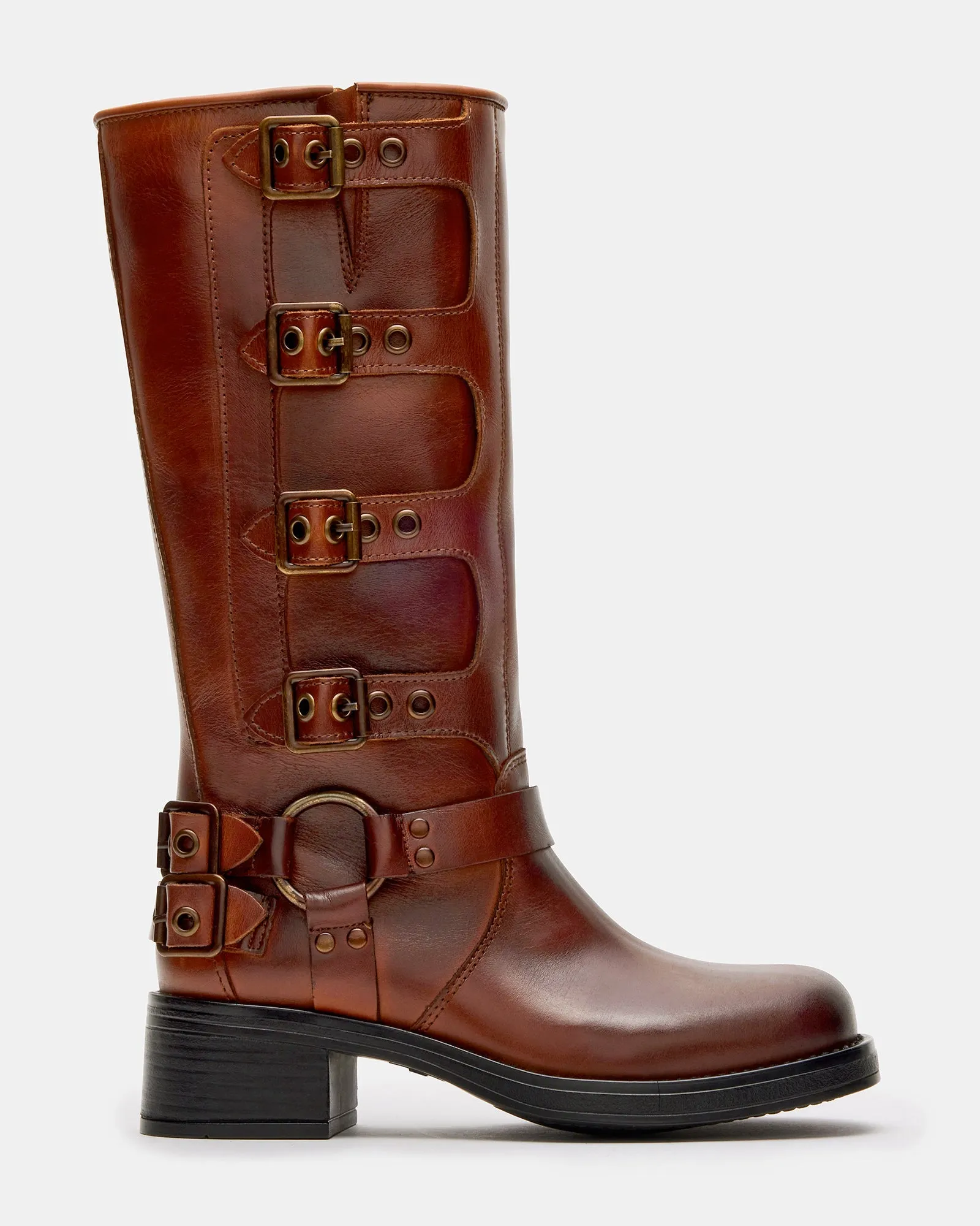 ROCKY COGNAC LEATHER - SM REBOOTED sold by Steve Madden