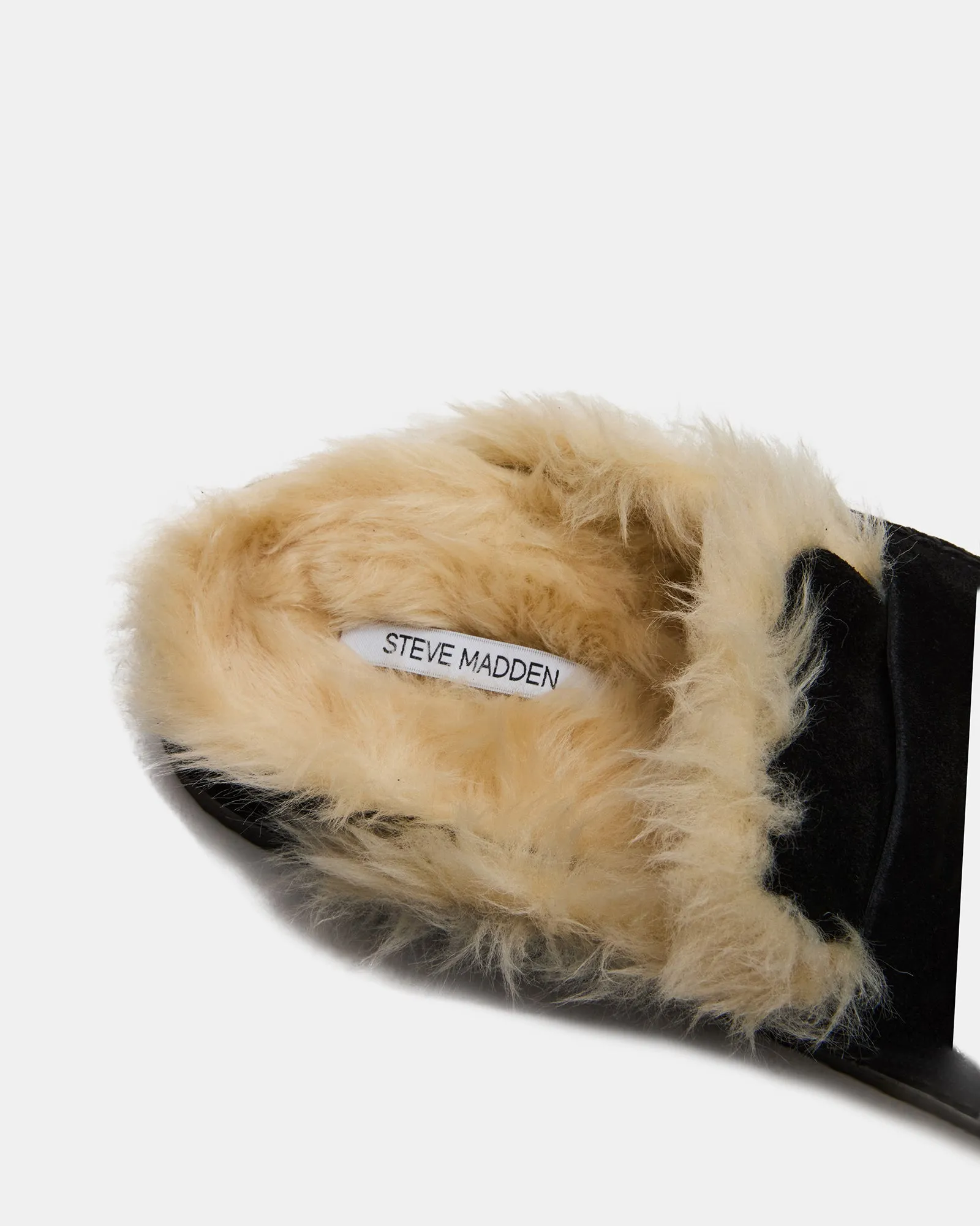 TOBIN FAUX FUR BLACK SUEDE sold by Steve Madden product image thumbnail 3