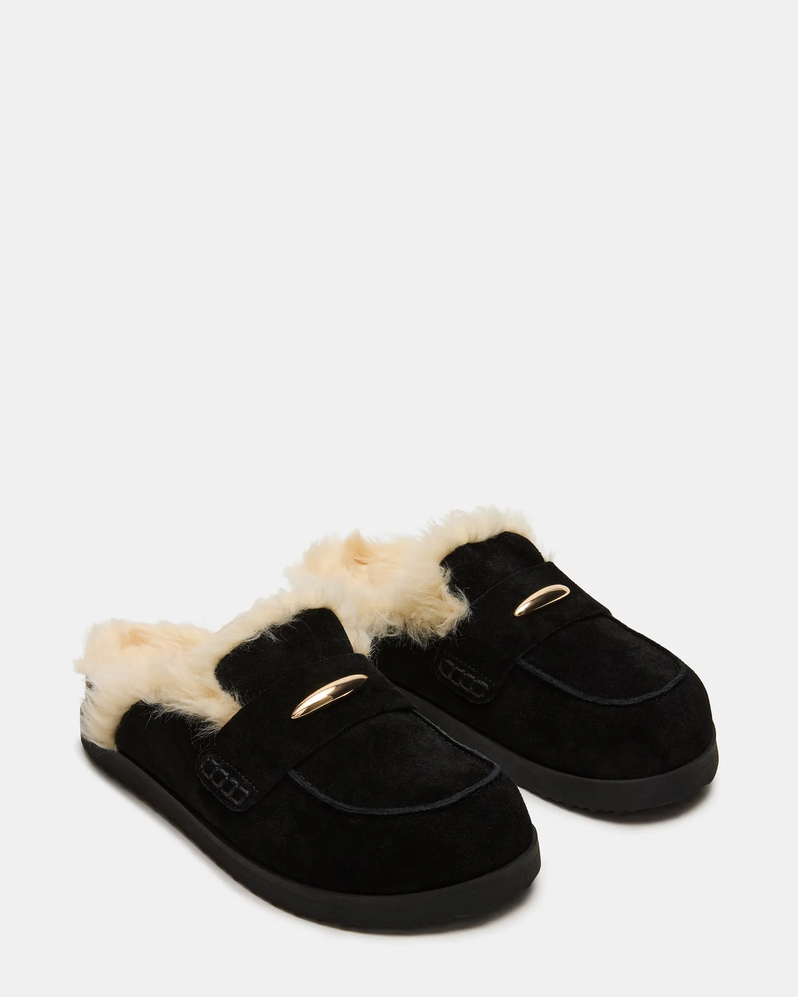 TOBIN FAUX FUR BLACK SUEDE sold by Steve Madden product image thumbnail 2