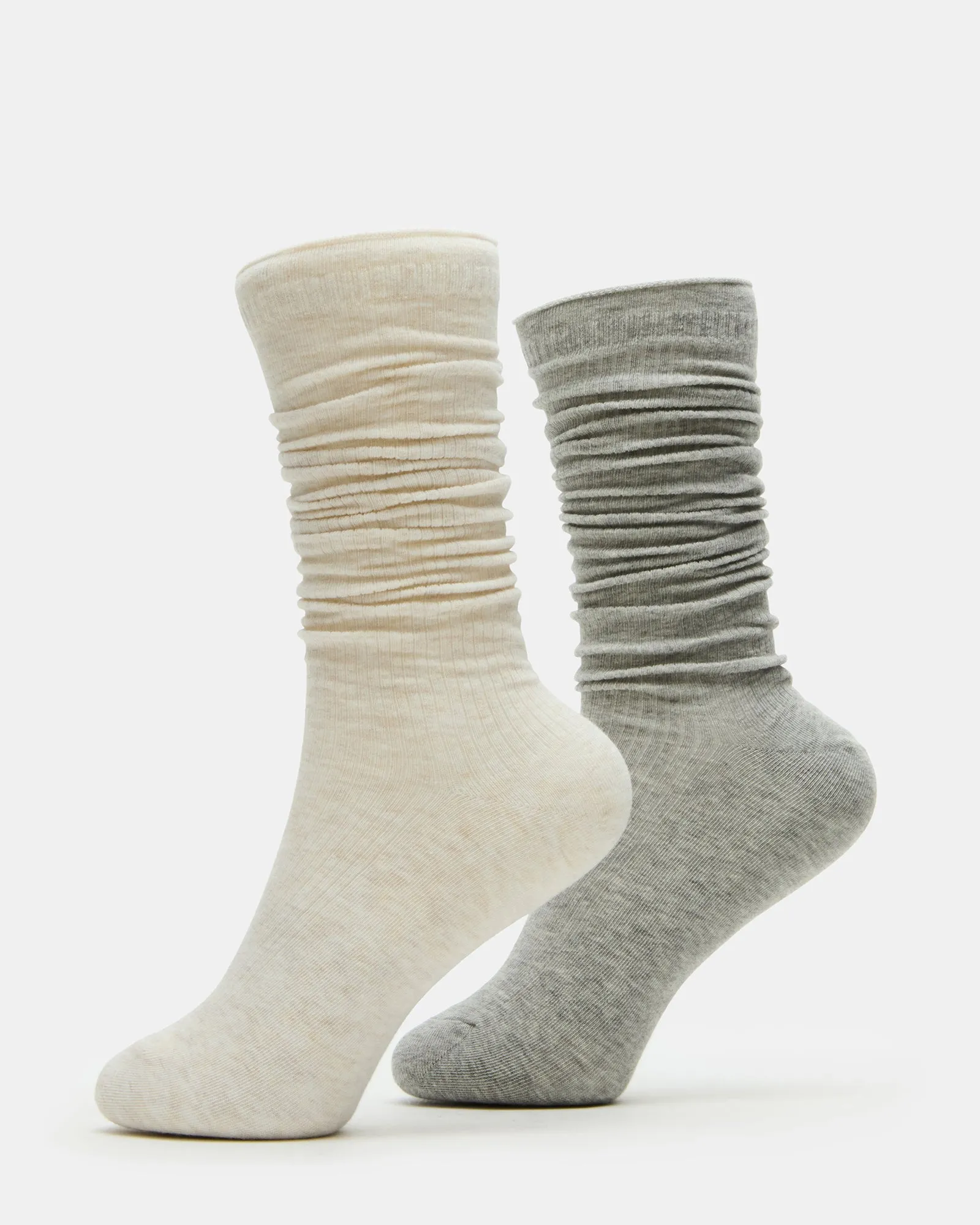 SLOUCHY RIB SOCKS OATMEAL HEATHER sold by Steve Madden