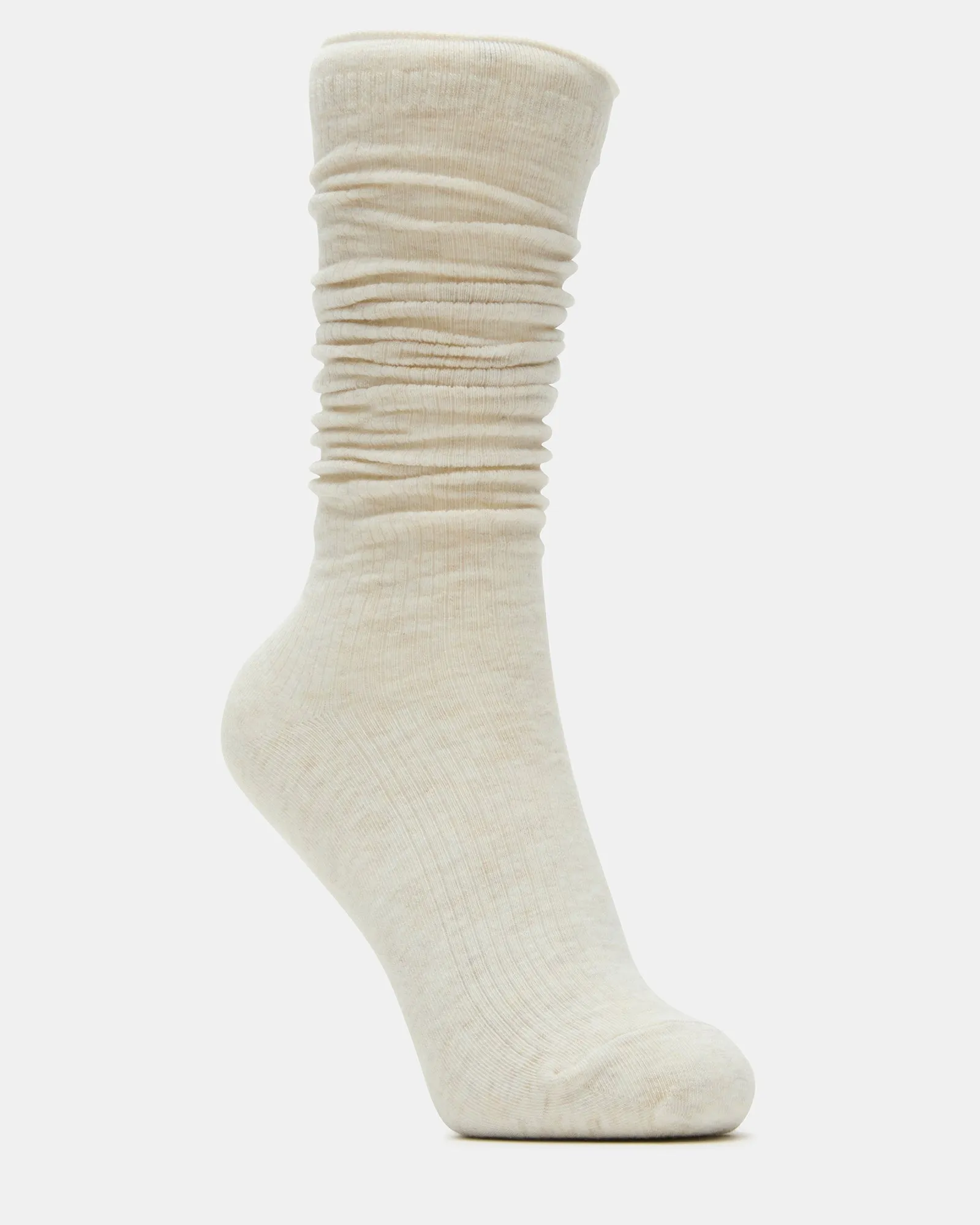 SLOUCHY RIB SOCKS OATMEAL HEATHER sold by Steve Madden product image thumbnail 3