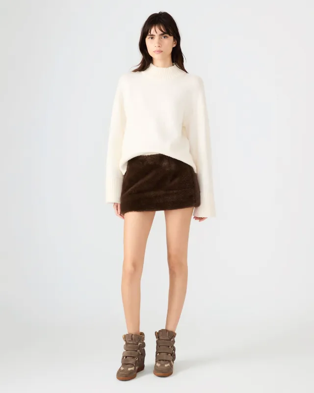 AVIVA FAUX FUR SKIRT DARK ESPRESSO sold by Steve Madden