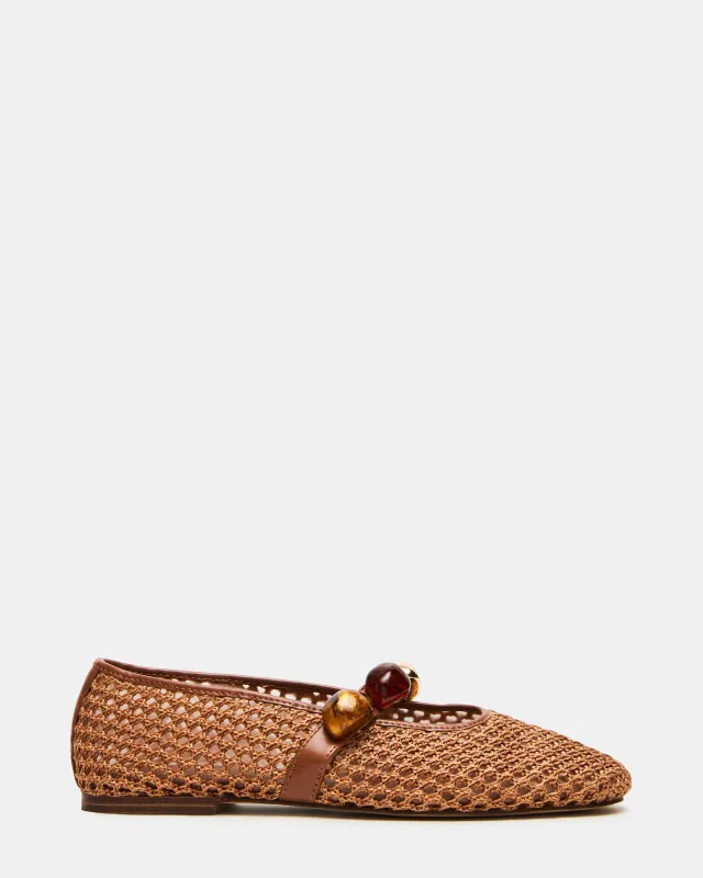 POPPIN BROWN RAFFIA sold by Steve Madden