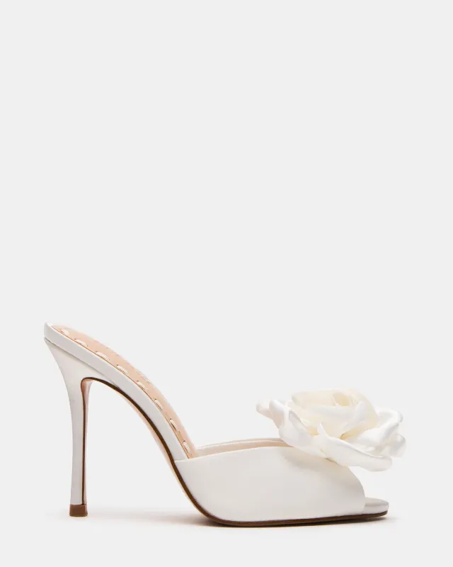 PRIYA FLOWER IVORY SATIN sold by Steve Madden