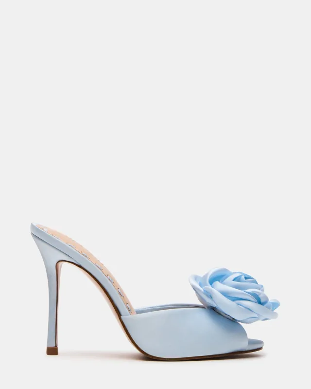 PRIYA FLOWER BLUE SATIN sold by Steve Madden