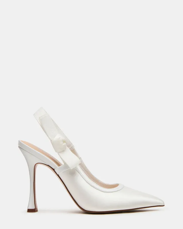 BRI WHITE SATIN sold by Steve Madden