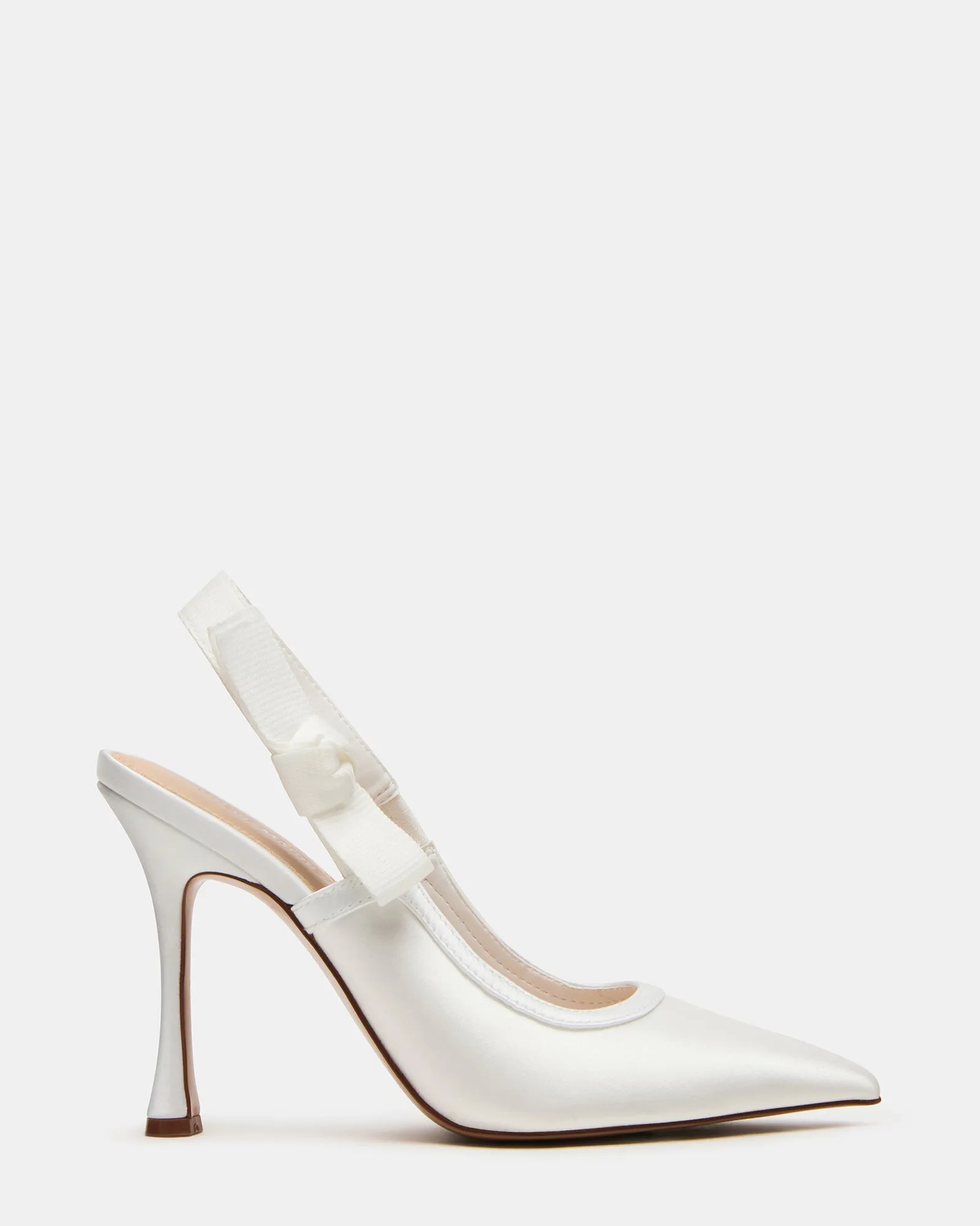 BRI WHITE SATIN sold by Steve Madden
