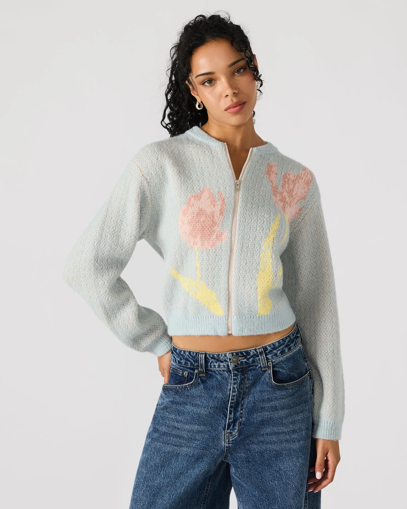 JENA SWEATER JACKET MULTI sold by Steve Madden