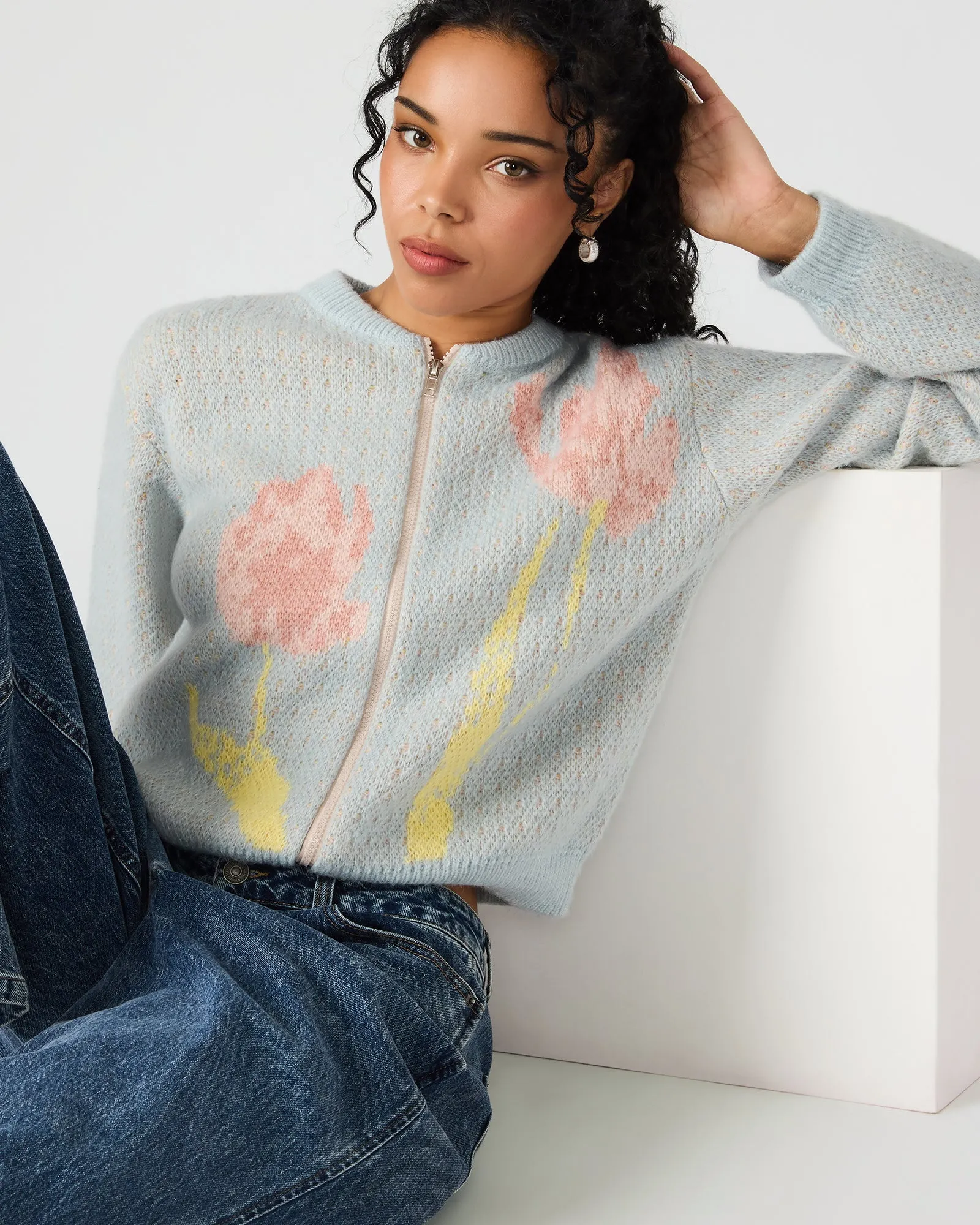 JENA SWEATER JACKET MULTI sold by Steve Madden product image thumbnail 3