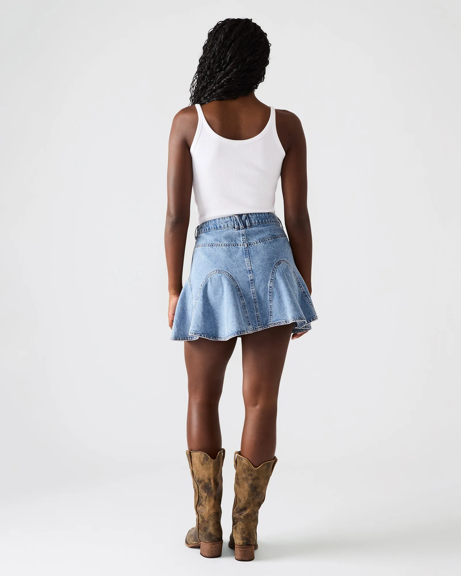 MELANY DENIM SKIRT FOREVER BLUE sold by Steve Madden product image thumbnail 3