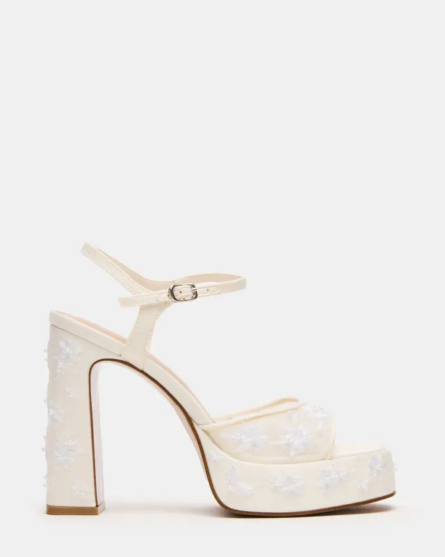 LIANDRA EMBELLISHED WHITE MESH sold by Steve Madden
