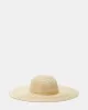 BRAIDED STRAW FLOPPY HAT NATURAL sold by Steve Madden