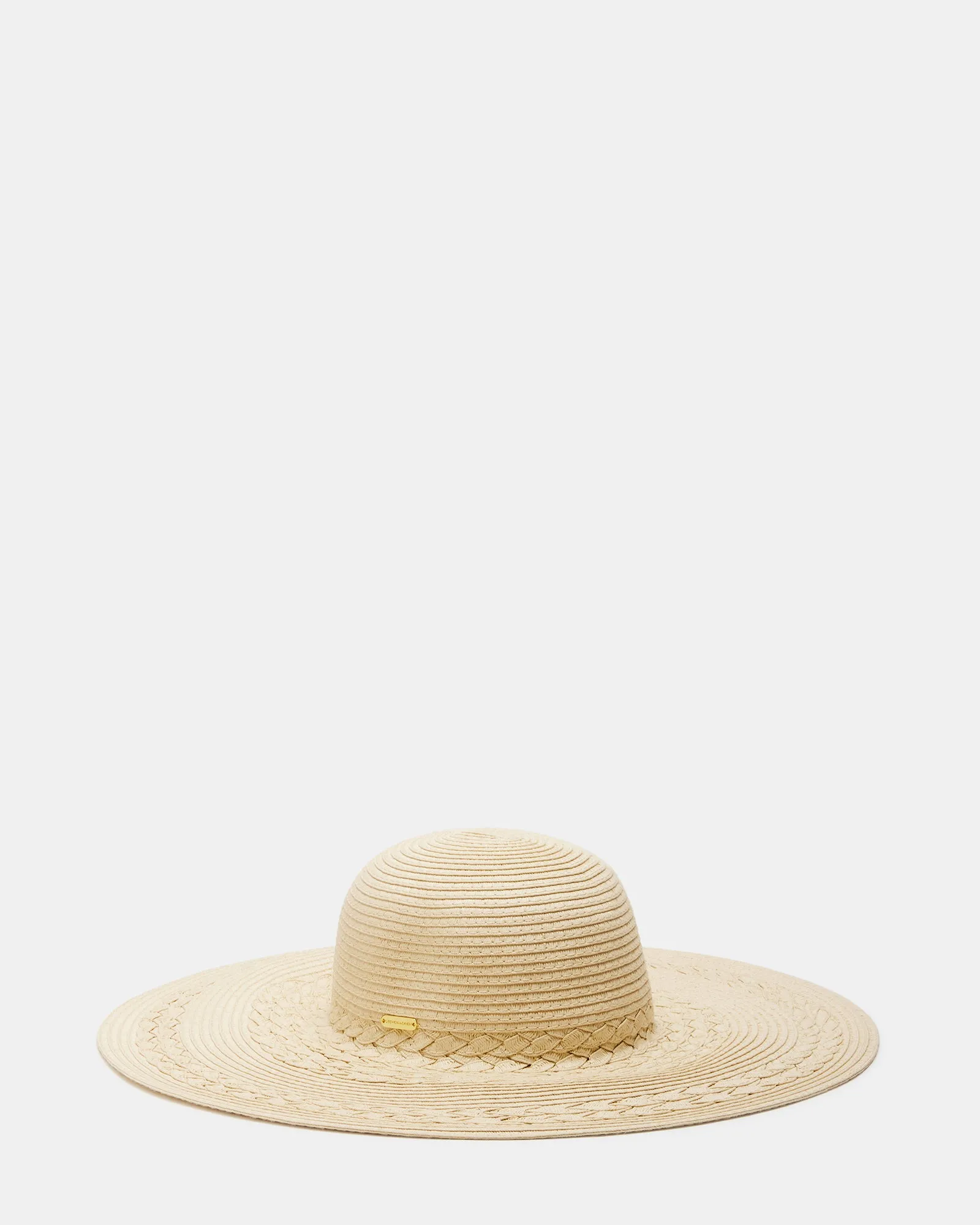 BRAIDED STRAW FLOPPY HAT NATURAL sold by Steve Madden product image thumbnail 2