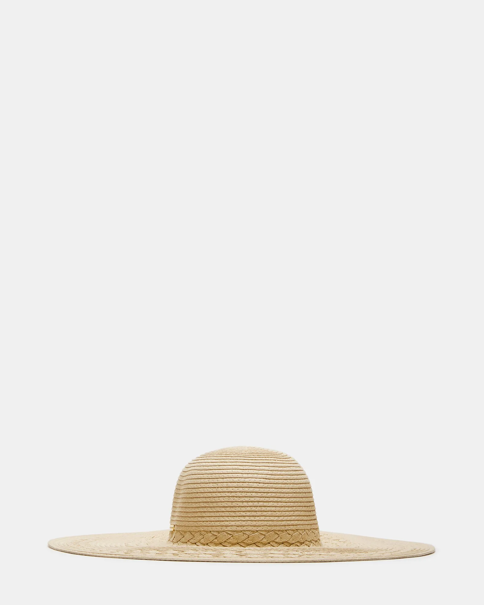 BRAIDED STRAW FLOPPY HAT NATURAL sold by Steve Madden