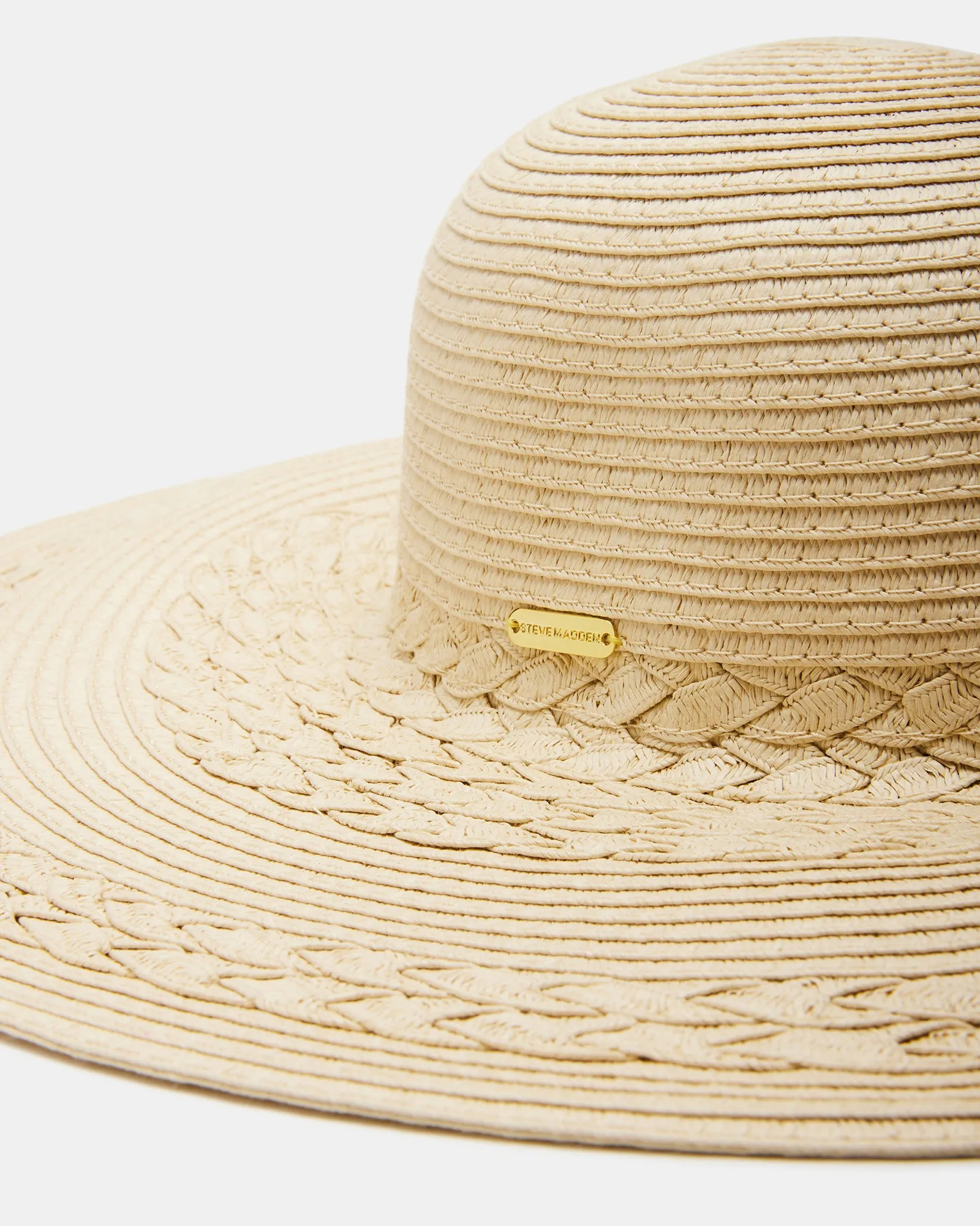 BRAIDED STRAW FLOPPY HAT NATURAL sold by Steve Madden product image thumbnail 3