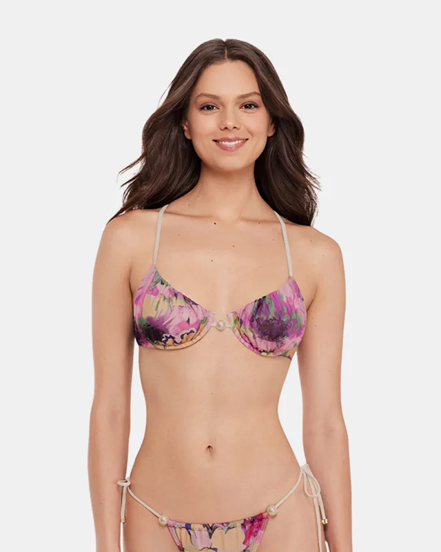 SUPER BLOOM MULTI BIKINI TOP sold by Steve Madden