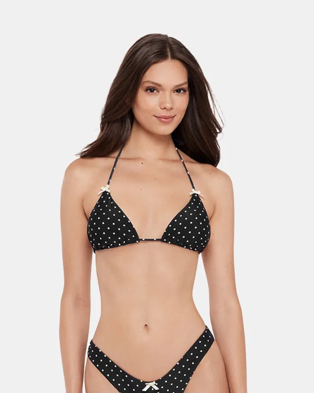 DARLING DOT BIKINI TOP BLACK MULTI sold by Steve Madden