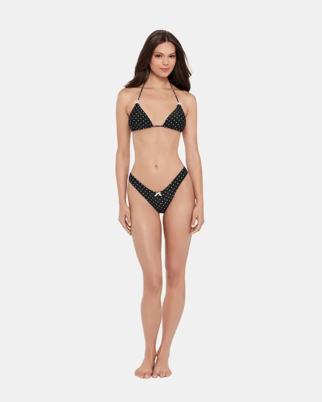 DARLING DOT BIKINI BOTTOM BLACK MULTI sold by Steve Madden