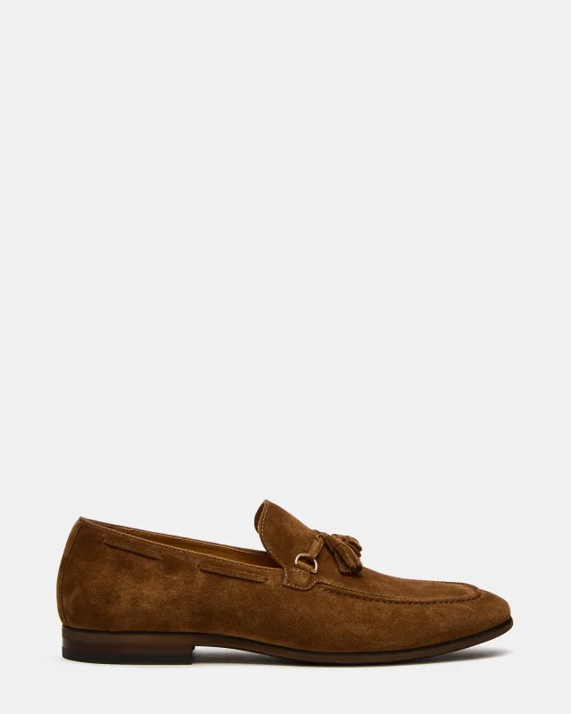 LOGAN COGNAC SUEDE sold by Steve Madden