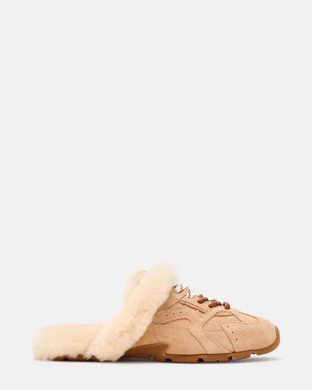 AZIEL MULE FAUX FUR NATURAL sold by Steve Madden