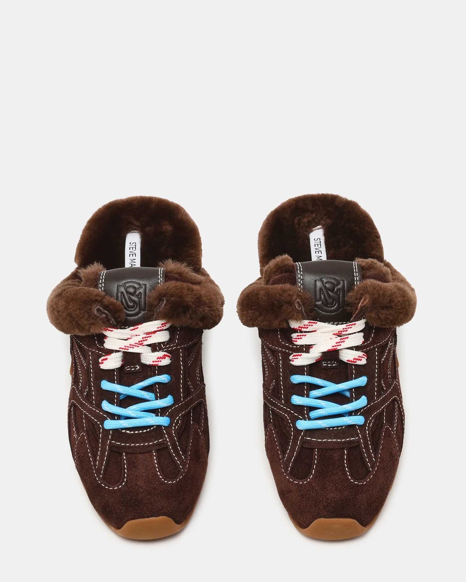 AZIEL MULE FAUX FUR CHOCOLATE BROWN SUEDE sold by Steve Madden product image thumbnail 4