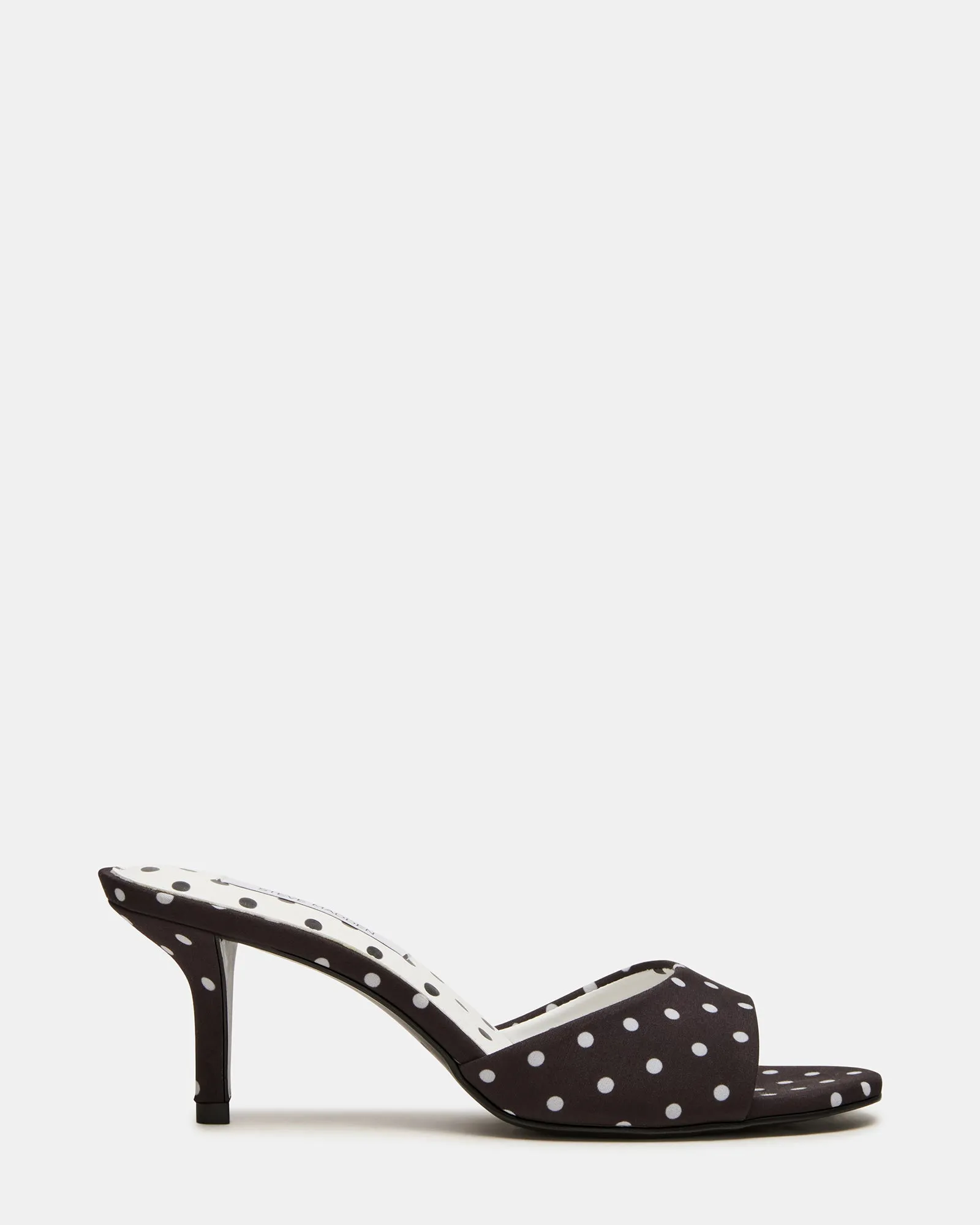KENDRIX BLACK/WHITE POLKA DOT sold by Steve Madden