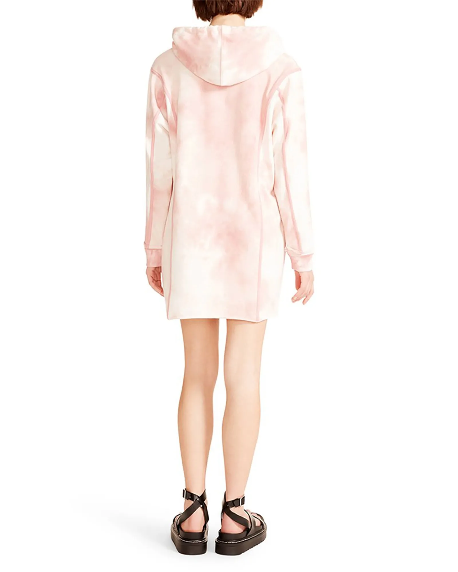 HOODIE TIE-DYE MINI DRESS BLUSH - SM REBOOTED sold by Steve Madden product image thumbnail 3