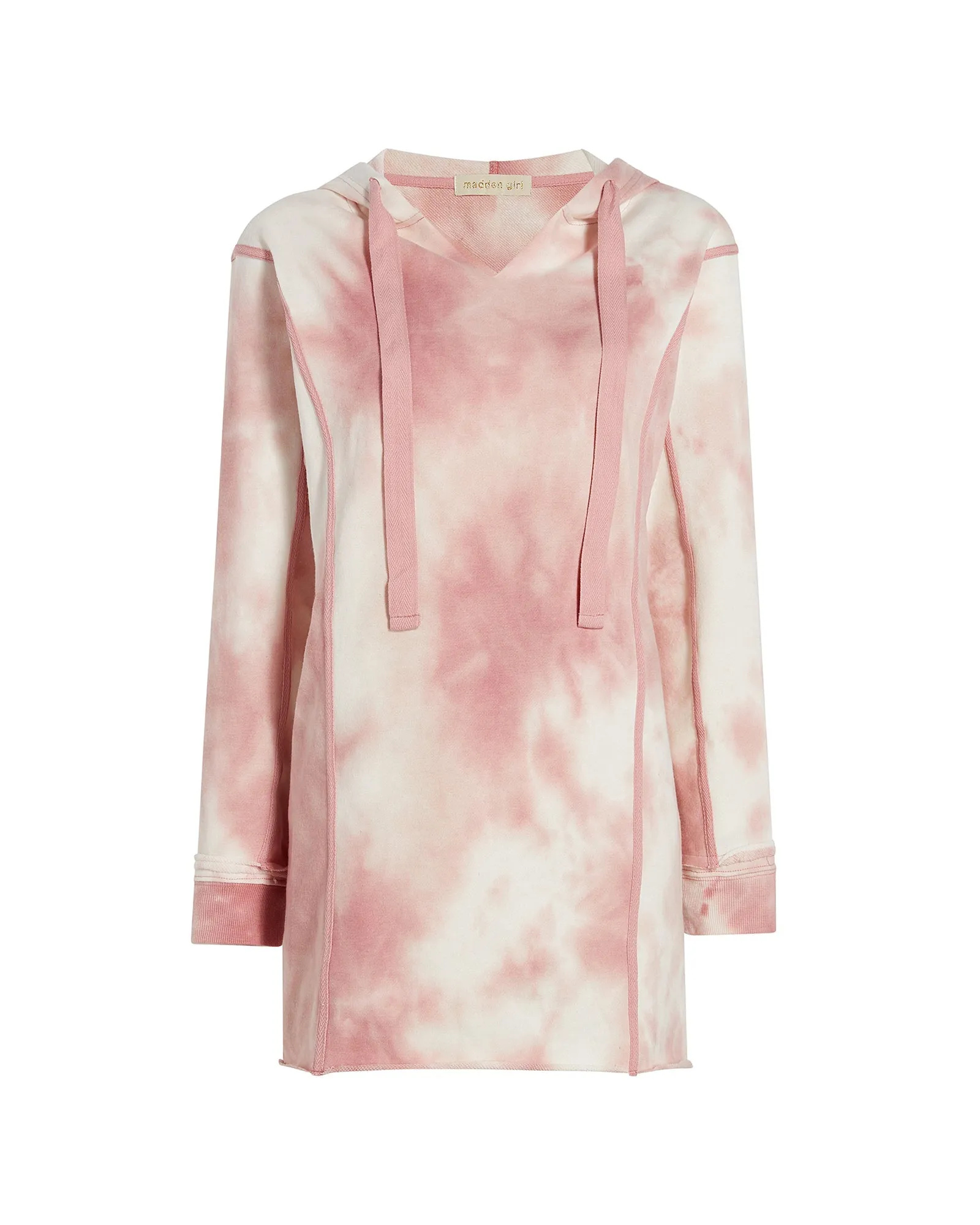 HOODIE TIE-DYE MINI DRESS BLUSH - SM REBOOTED sold by Steve Madden product image thumbnail 4