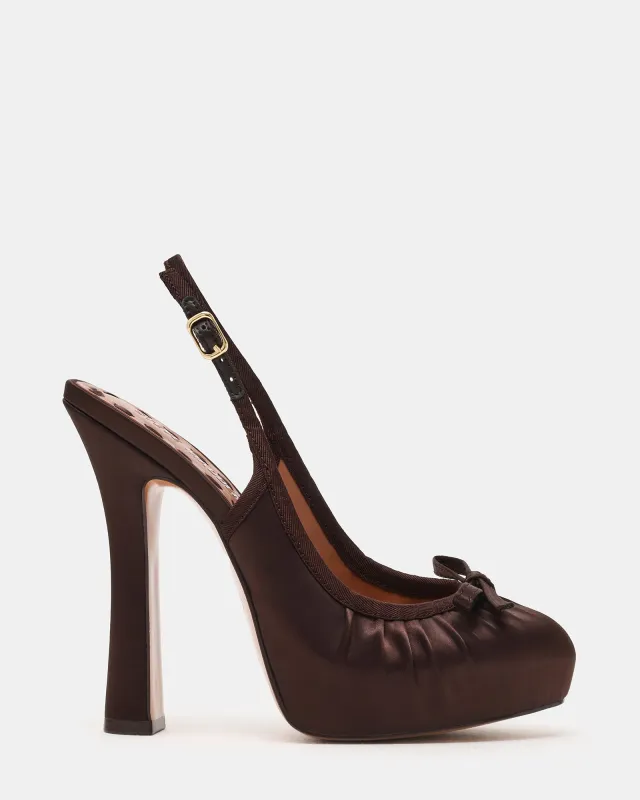 SOFIE BROWN SATIN sold by Steve Madden