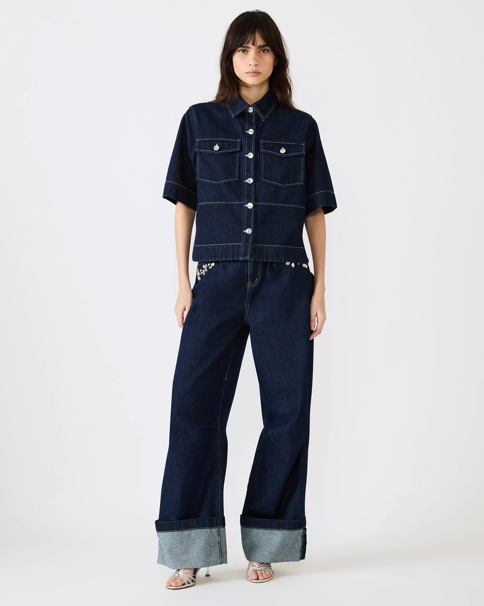 ELIANA TOP BIJOU BLUE sold by Steve Madden