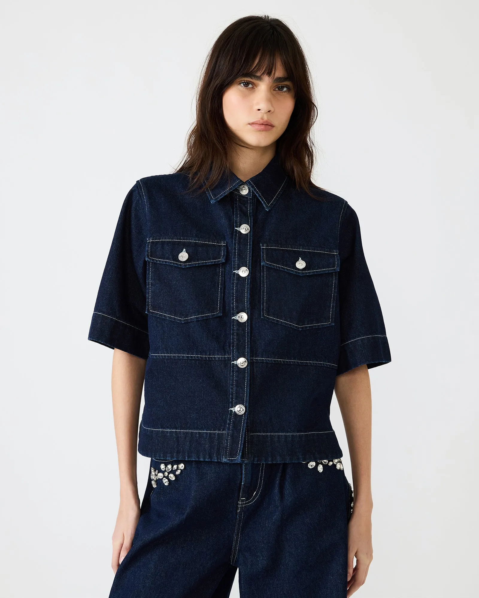 ELIANA TOP BIJOU BLUE sold by Steve Madden product image thumbnail 2