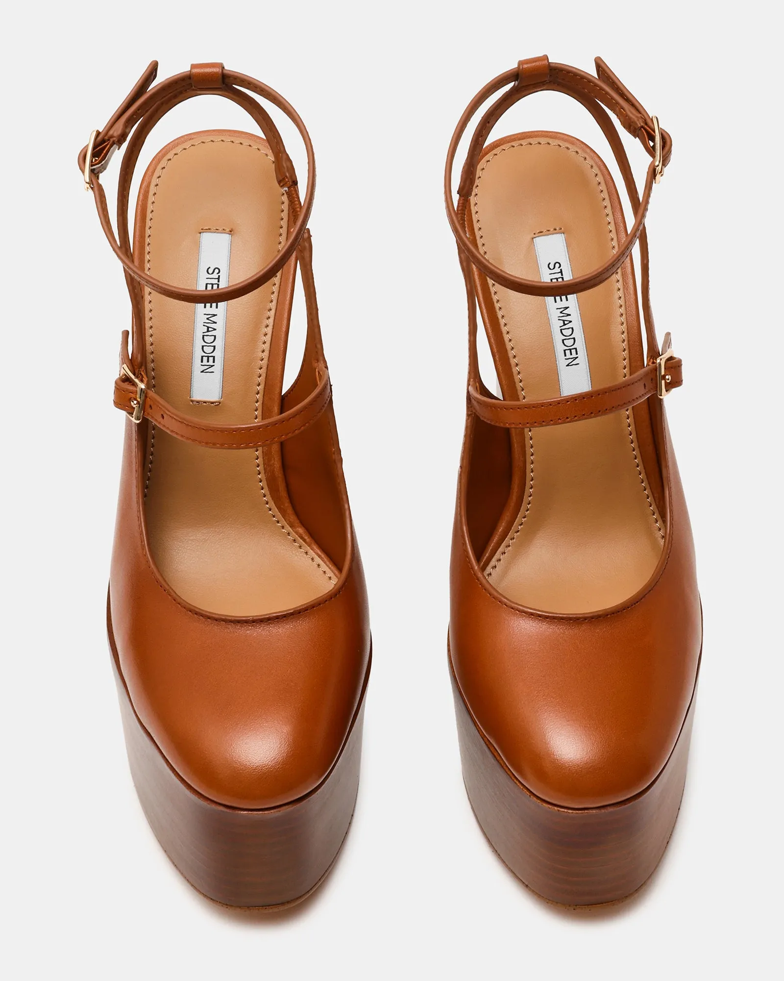 SCOTLYN STACKED TAN LEATHER sold by Steve Madden product image thumbnail 4