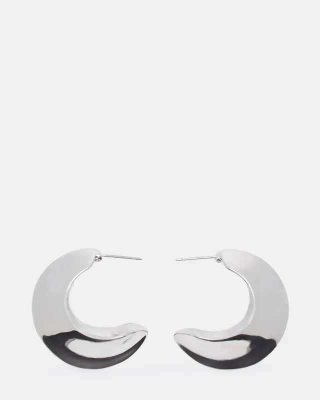 CRESCENT EARRINGS SILVER sold by Steve Madden