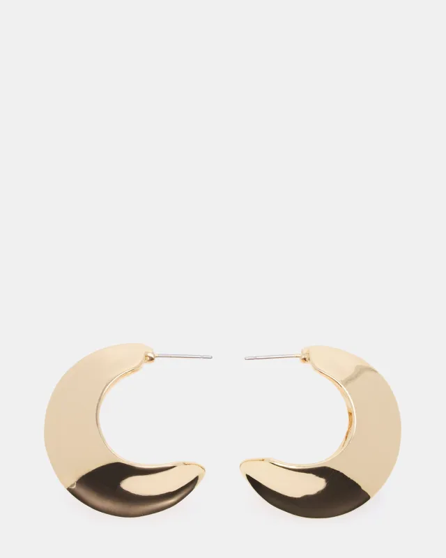 CRESCENT EARRINGS GOLD sold by Steve Madden