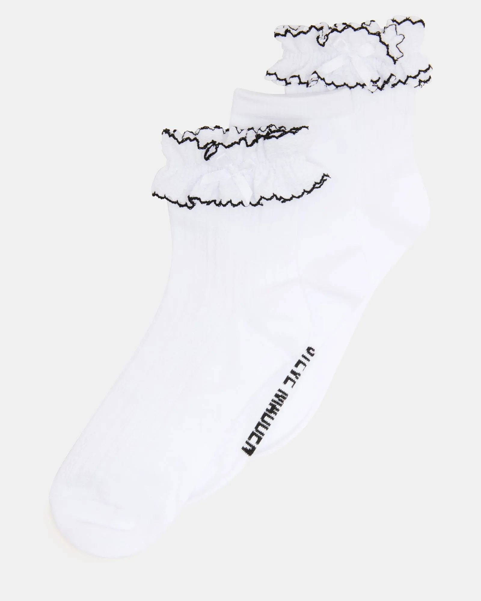 2 PACK AVA RUFFLE SOCKS WHITE sold by Steve Madden