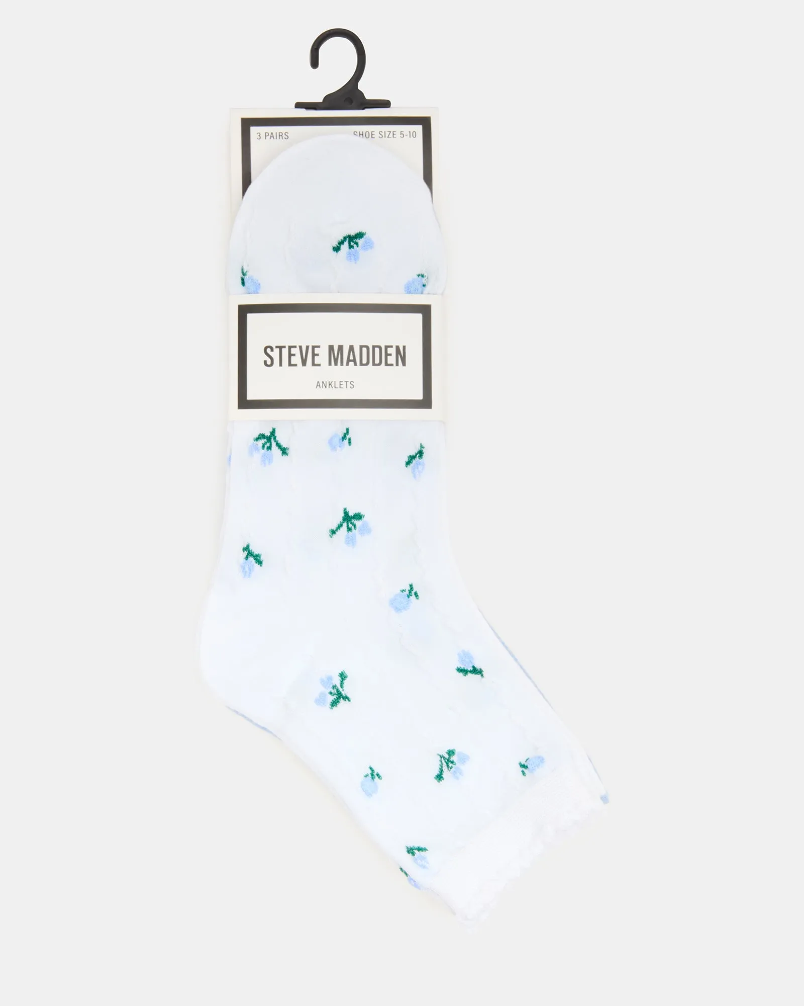 3 SPRING PACK FLOWER SOCKS WHITE MULTI sold by Steve Madden product image thumbnail 3