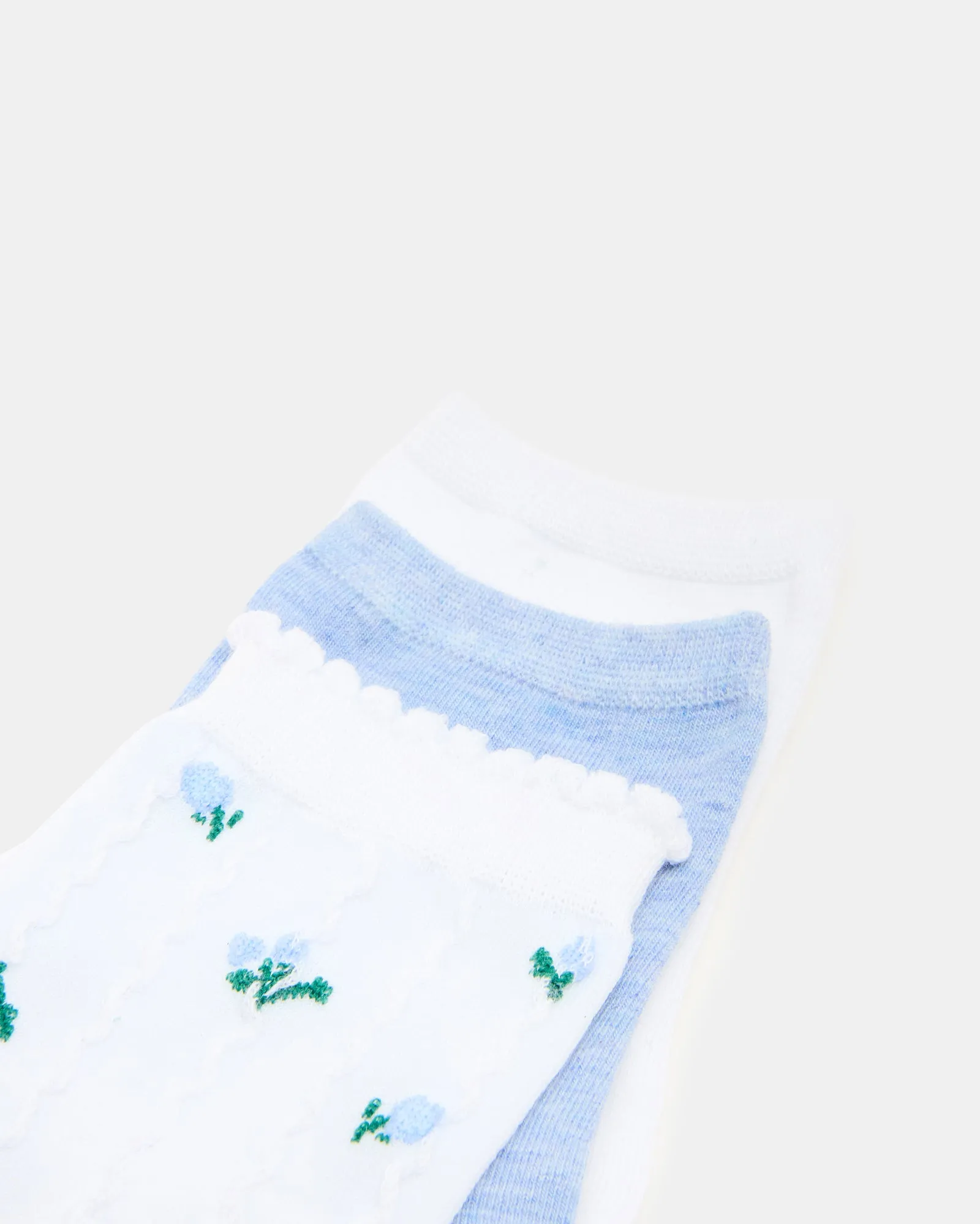 3 SPRING PACK FLOWER SOCKS WHITE MULTI sold by Steve Madden product image thumbnail 2