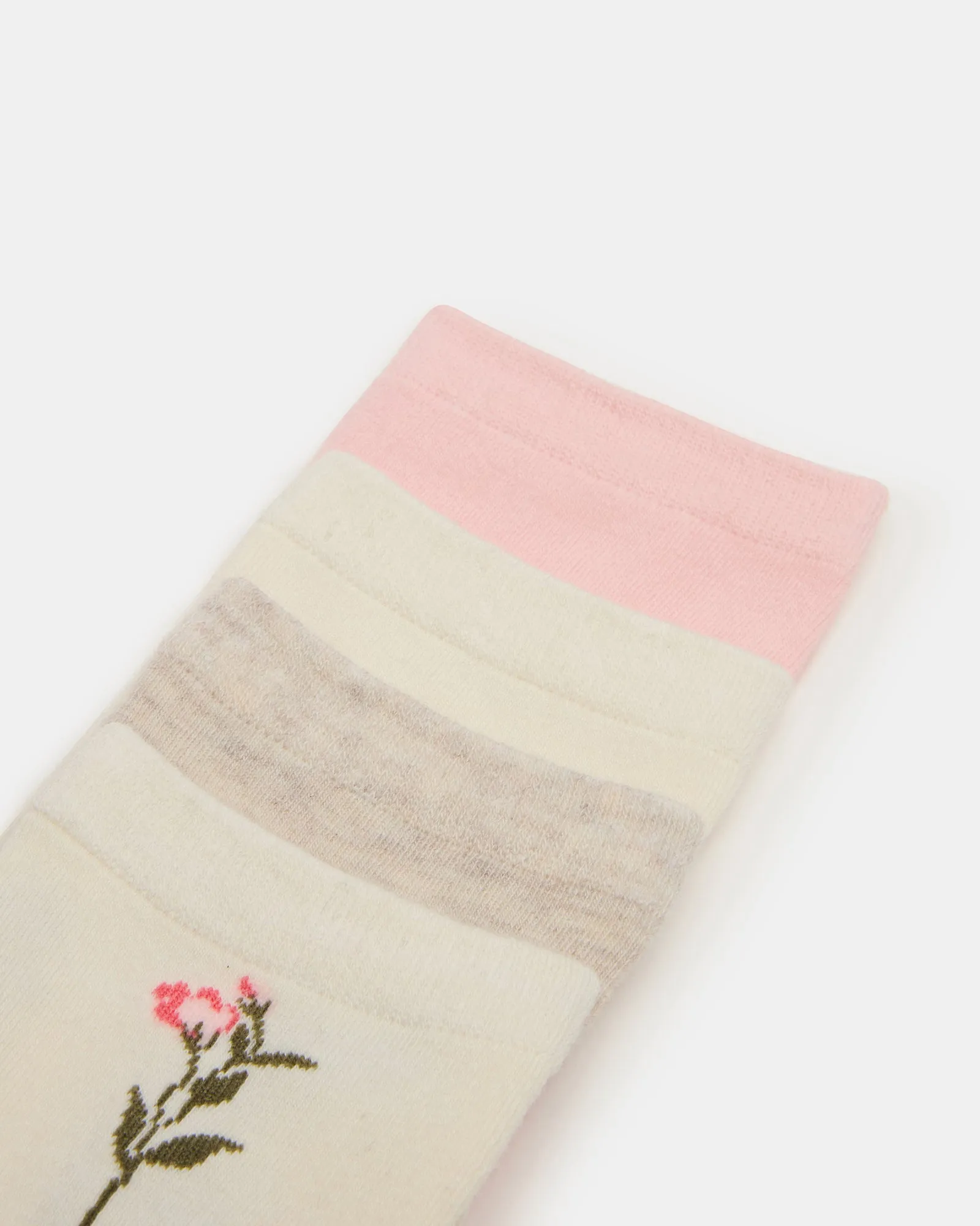 4 BLOOM PACK FLOWER SOCKS IVORY MULTI sold by Steve Madden product image thumbnail 2