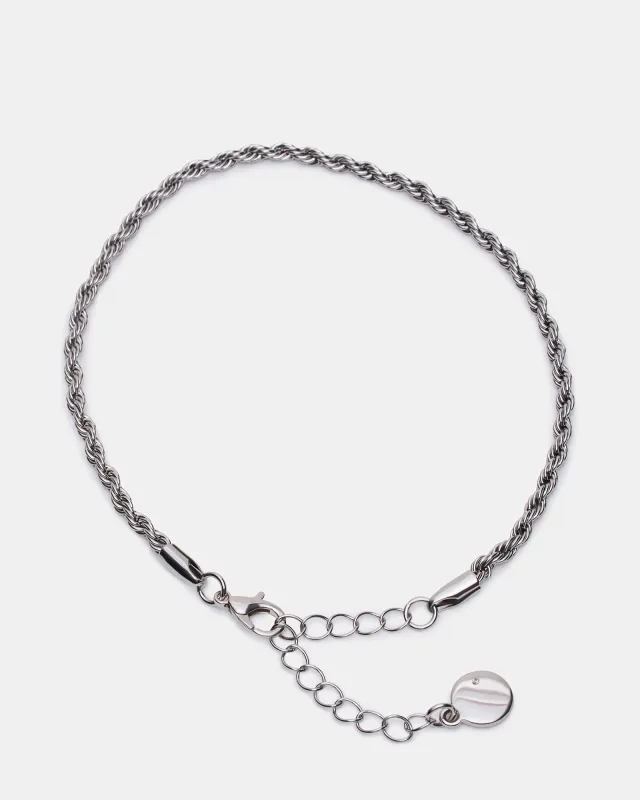 ROPE CHAIN ANKLET SILVER sold by Steve Madden