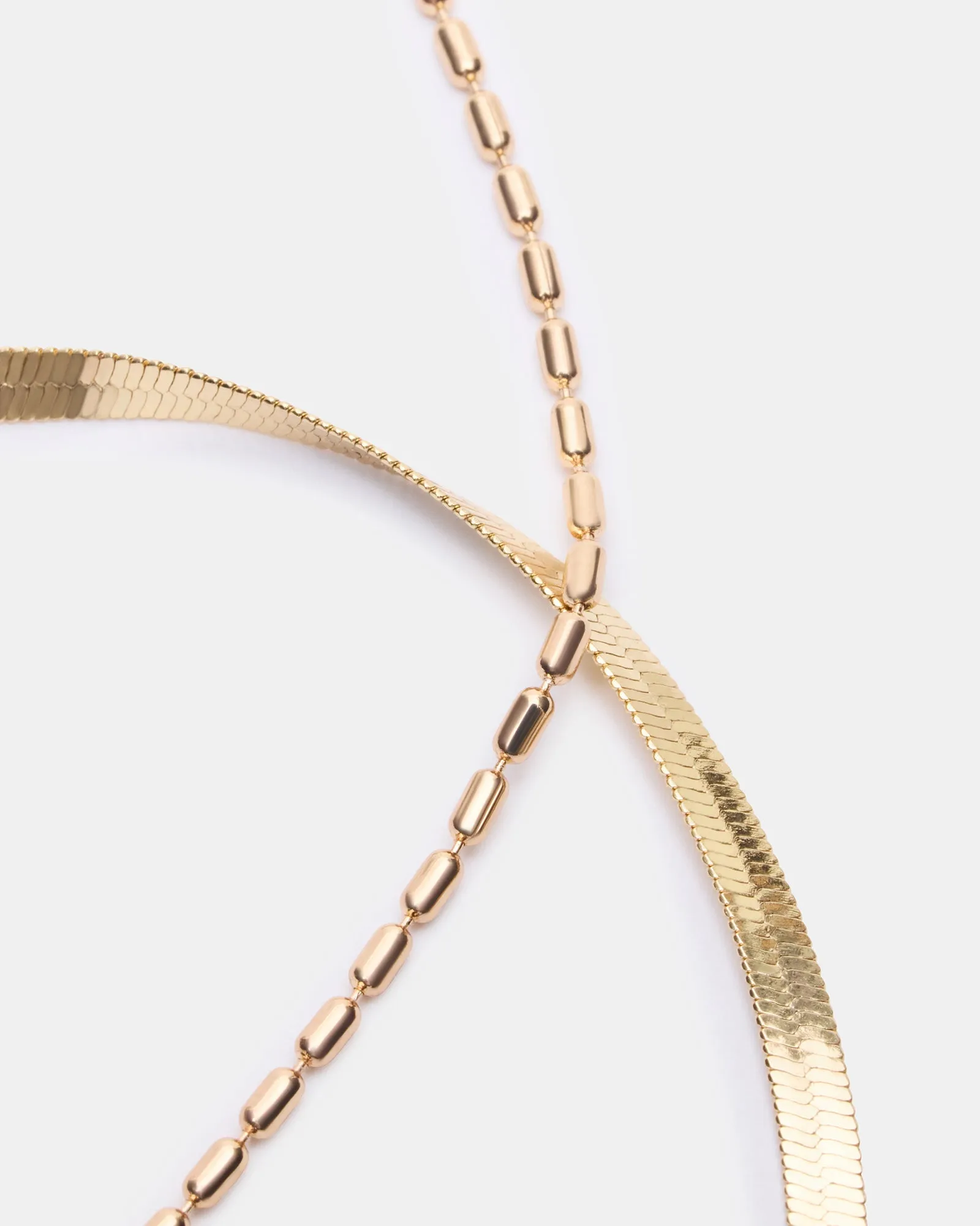 HERRINGBONE CHAIN ANKLET SET GOLD sold by Steve Madden product image thumbnail 4