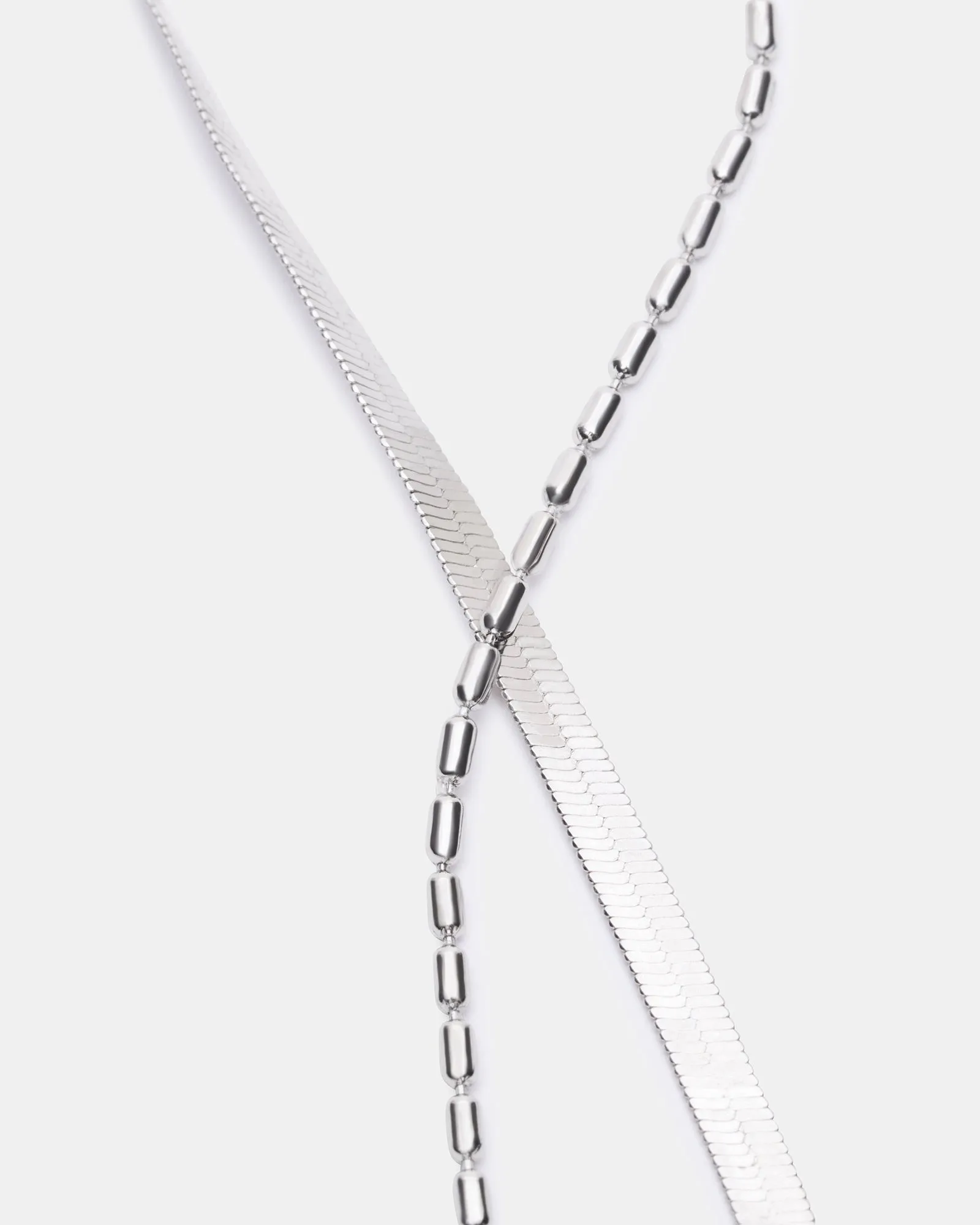 HERRINGBONE CHAIN ANKLET SET SILVER sold by Steve Madden product image thumbnail 4