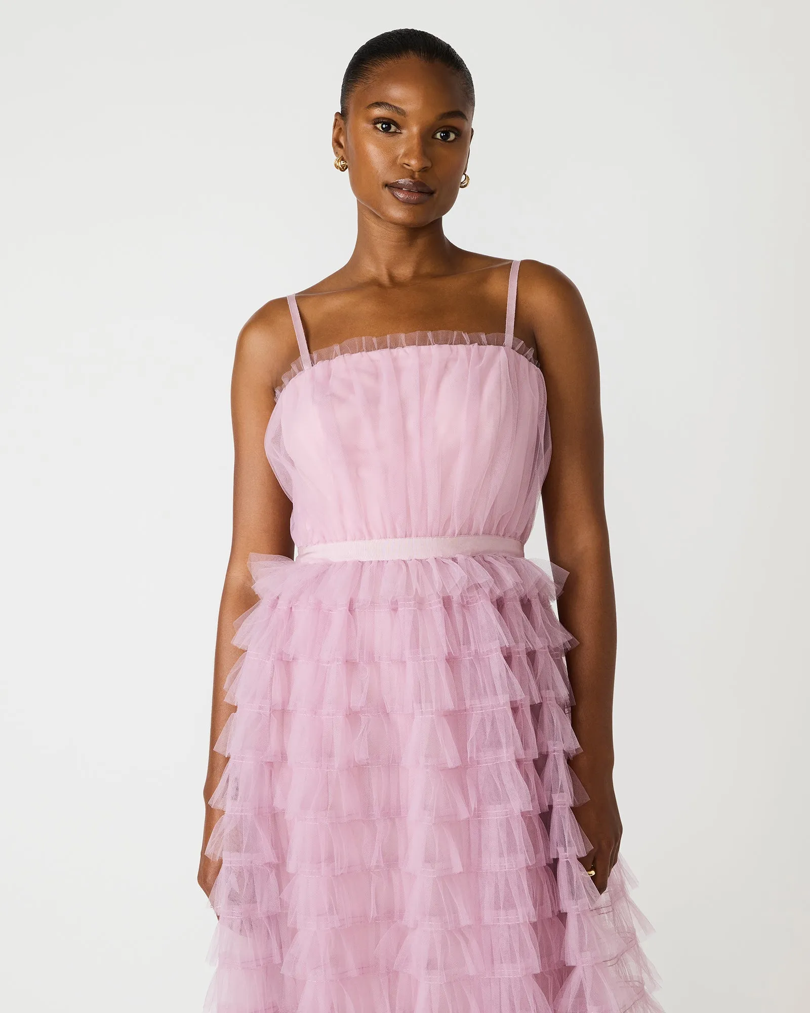 TIERED TULLE GOWN DAWN PINK sold by Steve Madden product image thumbnail 4