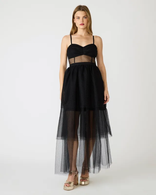 EMILY TULLE DRESS BLACK made by Steve Madden
