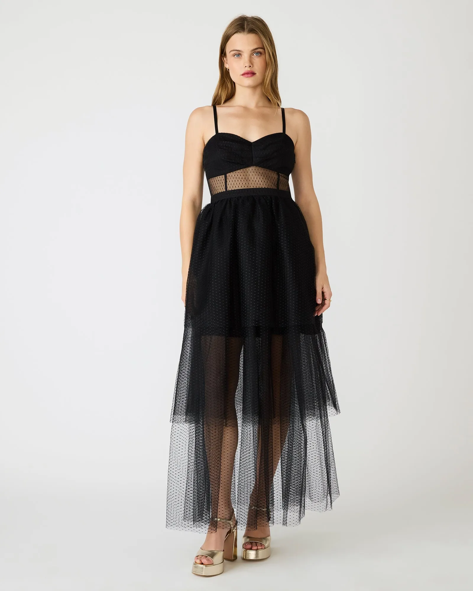 EMILY TULLE DRESS BLACK sold by Steve Madden