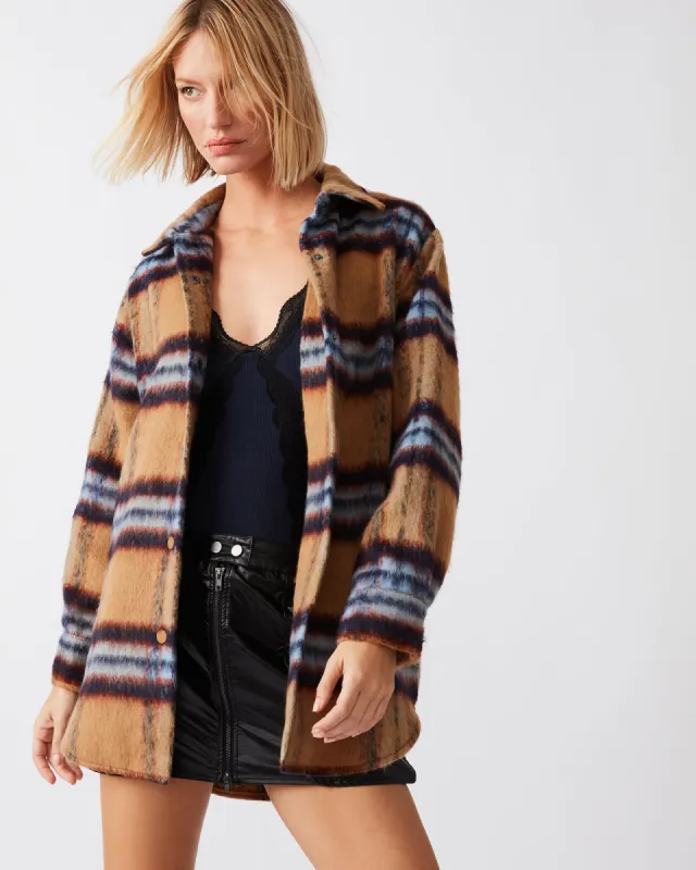 ELDRIDGE PLAID COAT CREAM MULTI sold by Steve Madden