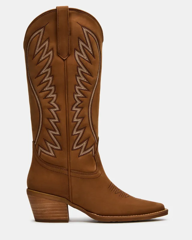 ALBANY STITCH COGNAC SUEDE sold by Steve Madden