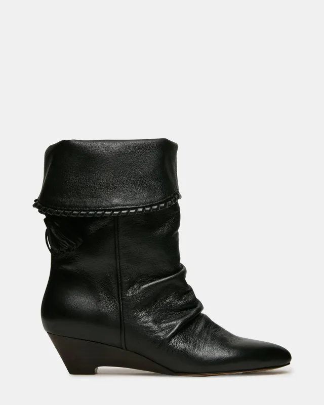 ENAYA BLACK LEATHER sold by Steve Madden