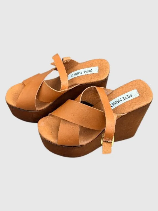 Women’s wooden platform wedge sandals - SM REBOOTED sold by Steve Madden