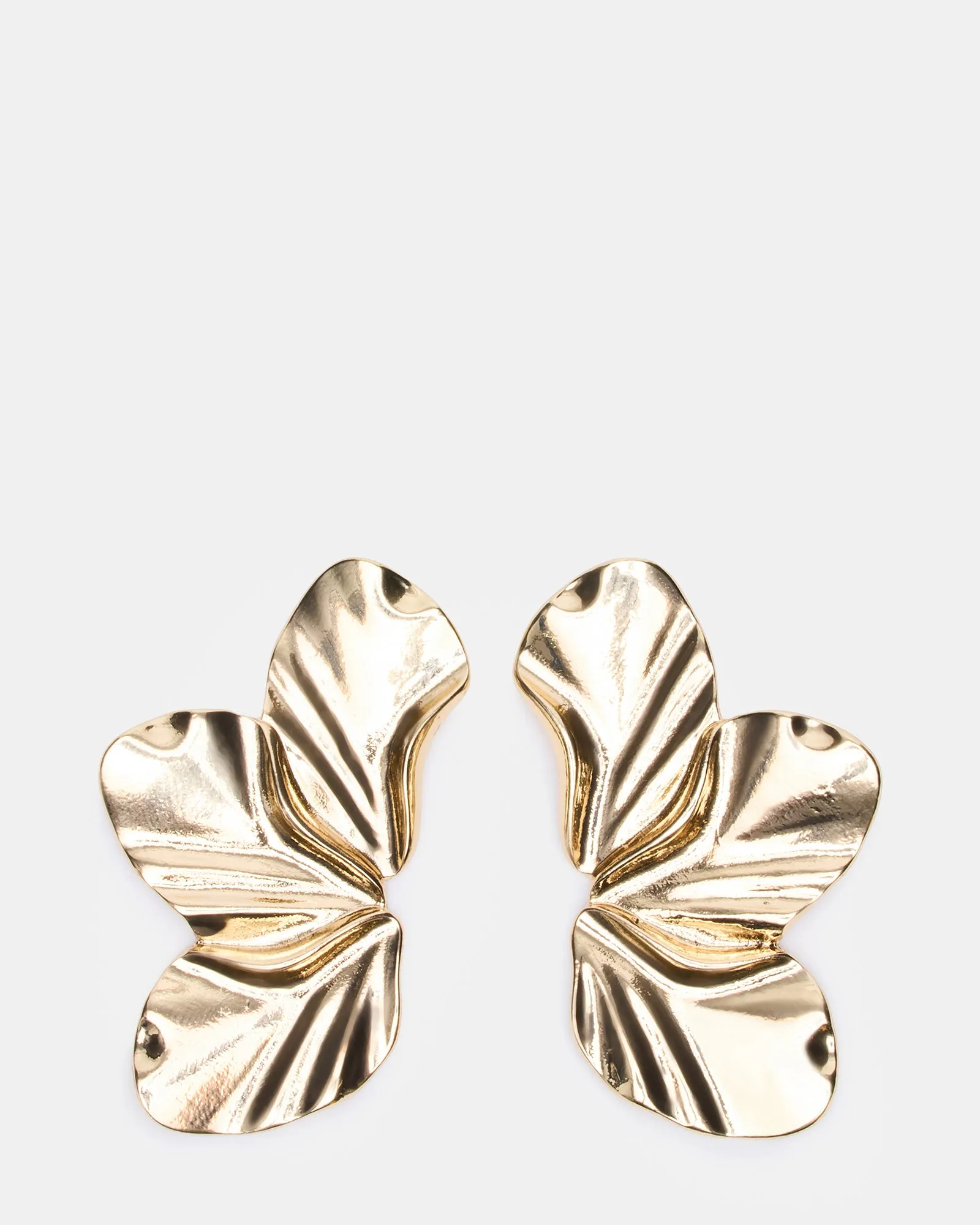 LARGE FLOWER POST EARRINGS GOLD sold by Steve Madden