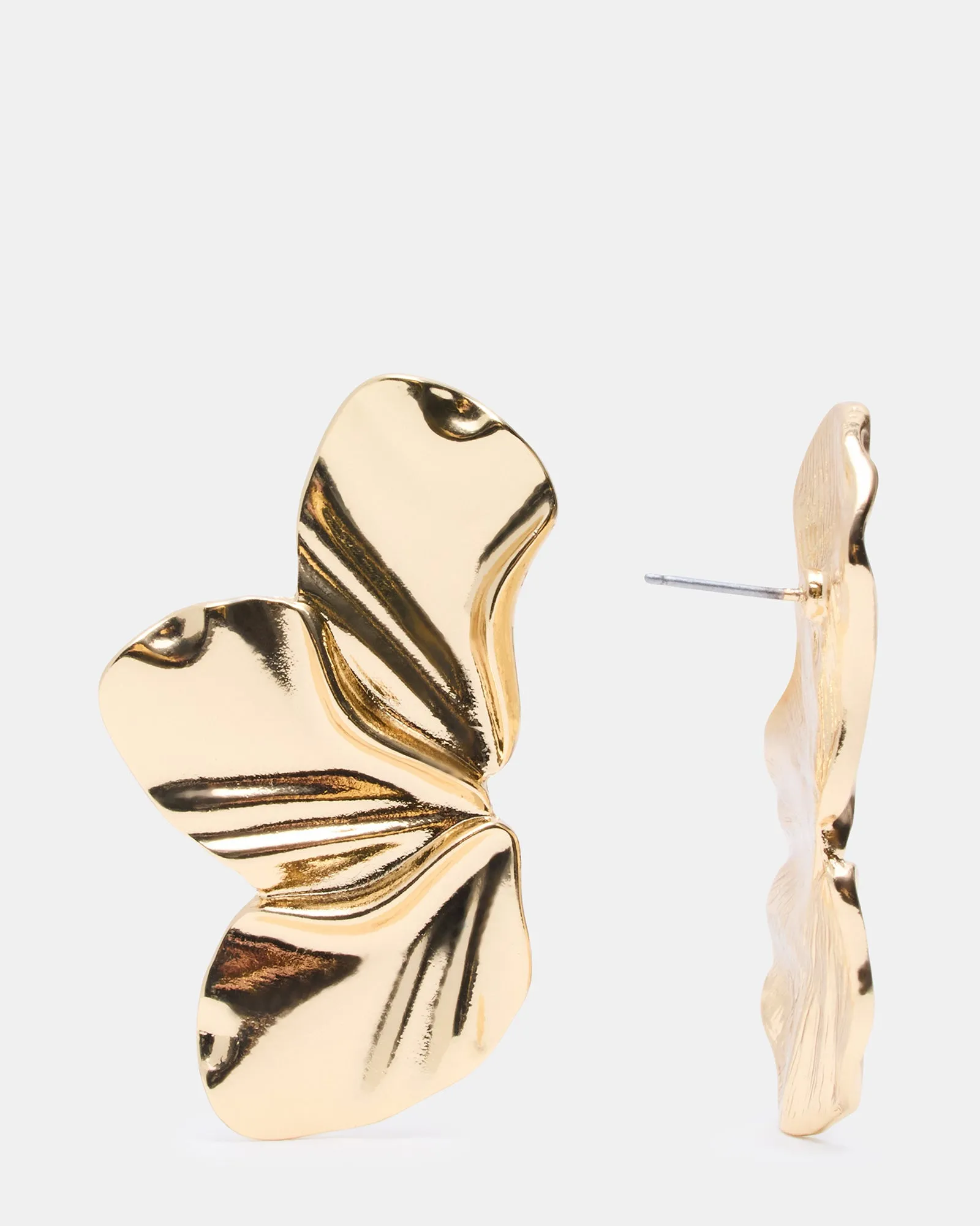 LARGE FLOWER POST EARRINGS GOLD sold by Steve Madden product image thumbnail 3